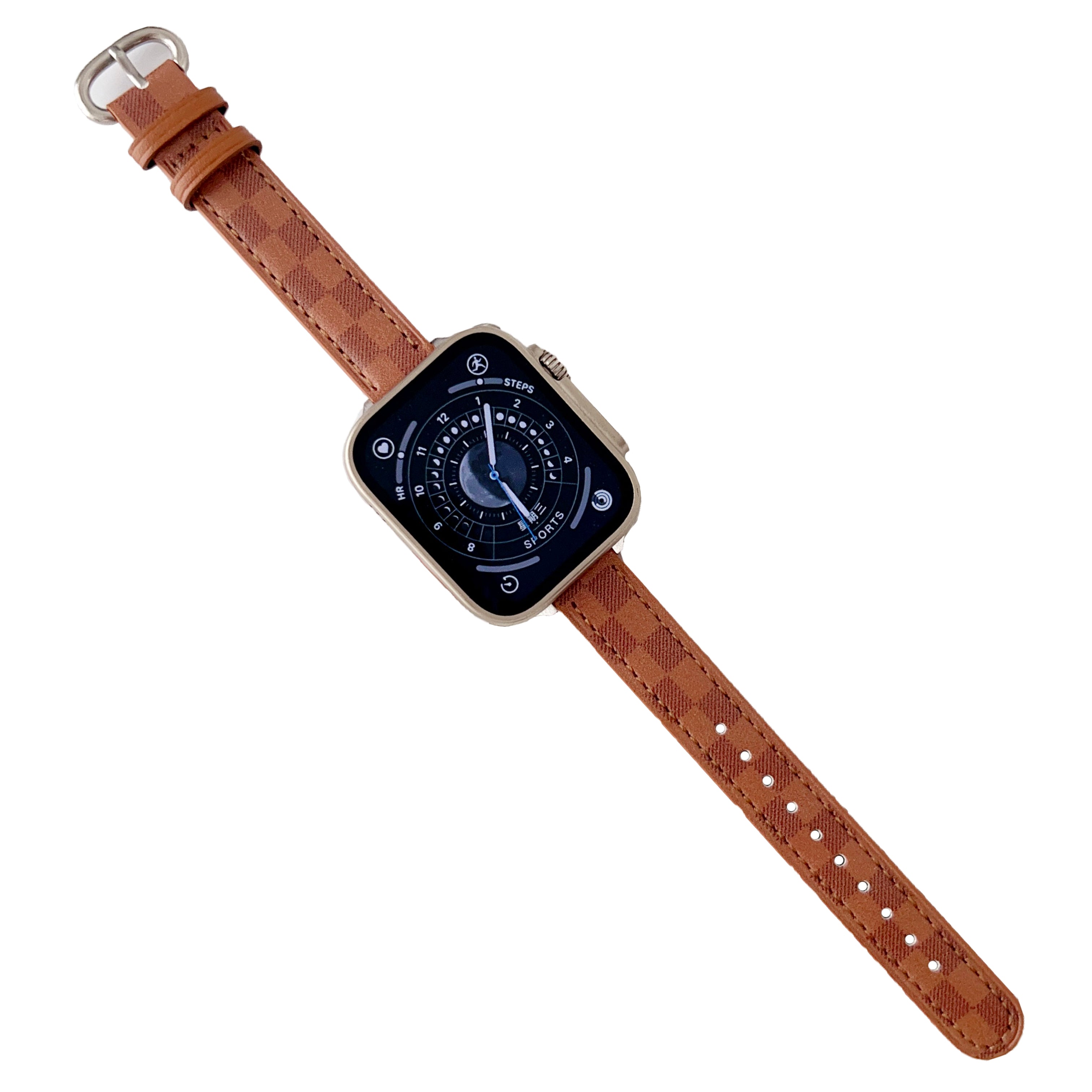 For Apple Watch Ultra 2 49mm Series 9 45mm SE (2023) 44mm Ultra 49mm 8 7 45mm 6 5 4 SE (2022) SE 44mm 3 2 1 42mm Genuine Cow Leather Band Grids Pattern Watch Strap For Apple Watch Ultra 2 49mm Series 9 45mm SE (2023) 44mm Ultra 49mm 8 7 45mm 6 5 4 SE (2022) SE 44mm 3 2 1 42mm Genuine Cow Leather Band Grids Pattern Watch Strap